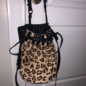 SOLD! Alexander Wang Diego Leopard Bucket Bag $950